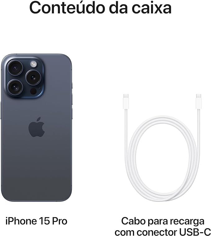 Apple iPhone 15 Pro 256GB — Titânio Azul