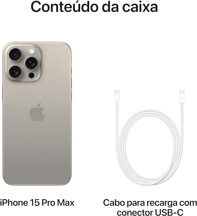 Apple iPhone 15 Pro Max (1 TB) — Titânio branco