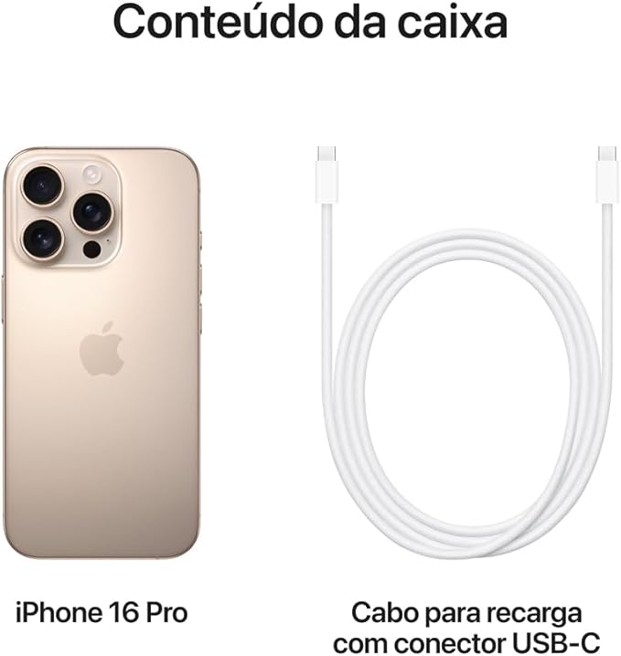 Apple iPhone 16 Pro (128GB) – Titânio-deserto