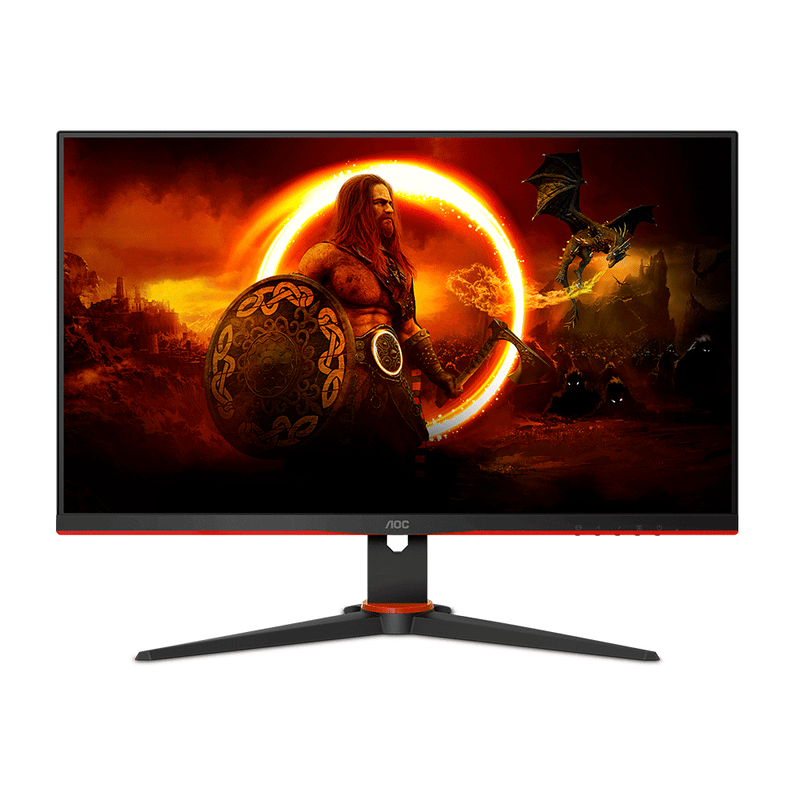 Monitor Gamer AOC Viper 23,8" 165Hz, FHD VA, FreeSync, Widescreen -  Preto/ Vermelho