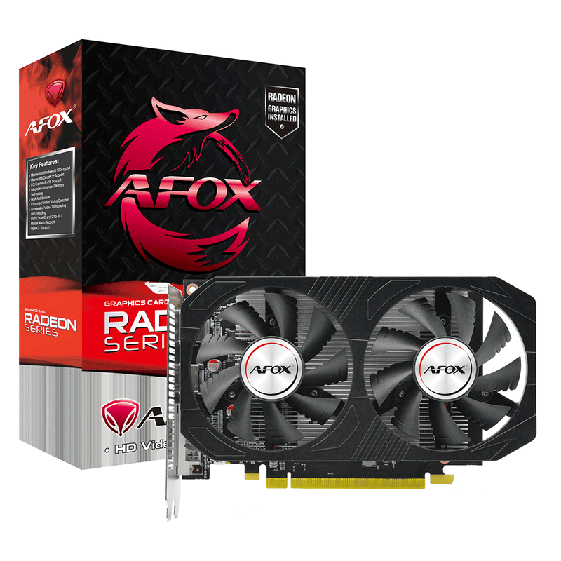 Placa de Vídeo Afox AMD Radeon RX 560 128 Bit GDDR5 ATX Dual Fan, AFRX560-4096D5H4 4GB