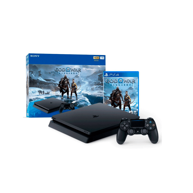 Console Sony PlayStation 4 + God Of War Ragnarok Preto