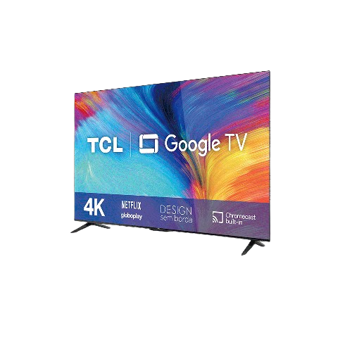 Smart TV TCL LED 50" 4K UHD 50P635, Google TV, HDR com Wifi dual band, Comando por controle de Voz, borda fina, Bivolt Preto