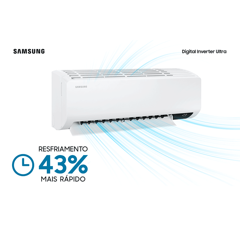 Ar Condicionado Samsung Split Digital Inverter Ultra 18.000 BTUs Frio - AR18BVHZCWKXAZ, Branco 220V