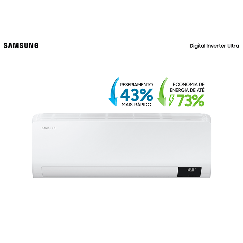 Ar Condicionado Samsung Split Digital, Inverter Ultra 9.000 BTUs, Frio - AR09BVHZCWKXAZ, Branco 220V