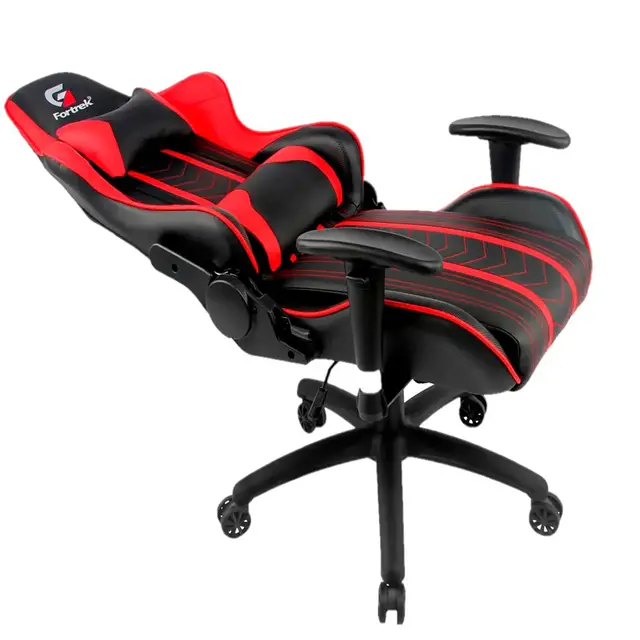 Cadeira Gamer Fortrek Black Hawk Giratória com Apoio de Braço Ajustável - Preto/Vermelho