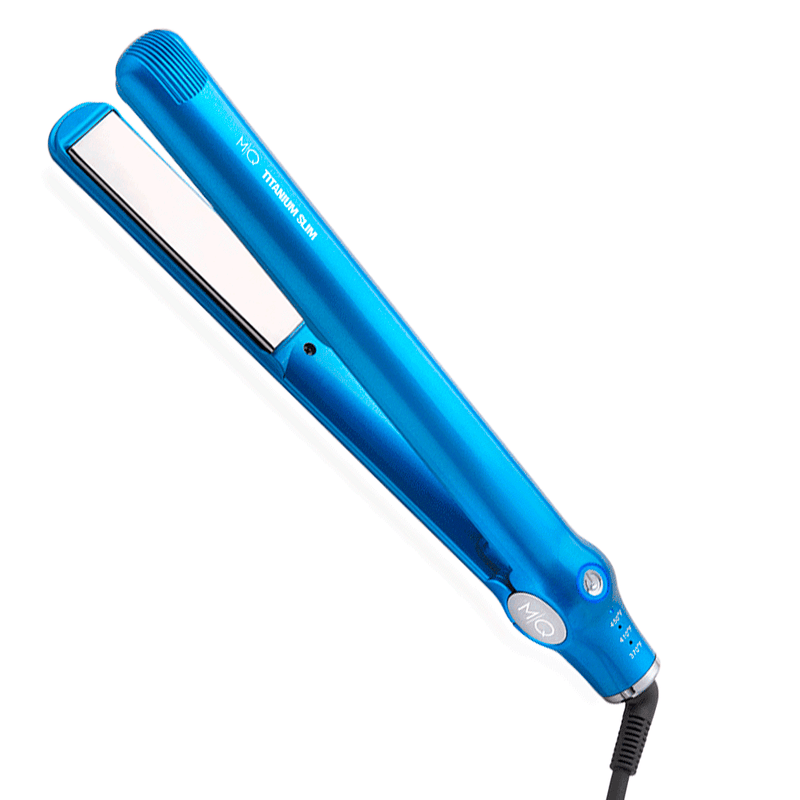 Chapinha / Prancha de Cabelo MQ Professional Titanium Slim Azul/Silver Bivolt