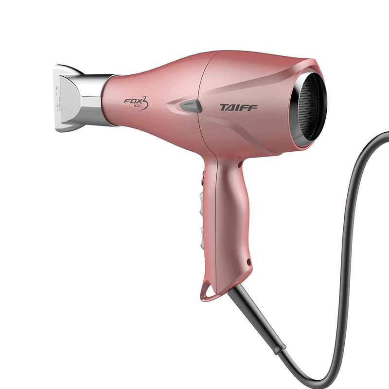 Secador de Cabelo Profissional Taiff Fox Íon 3 Motor AC Profissional Rose 2200W 220V