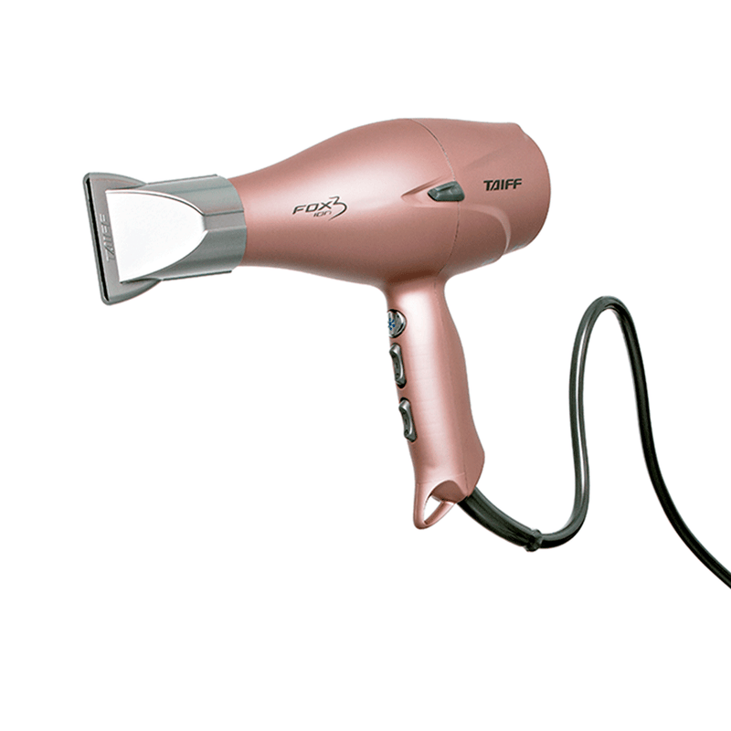 Secador de Cabelo Profissional Taiff Fox Íon 3 Motor AC Profissional Rose 2200W 220V