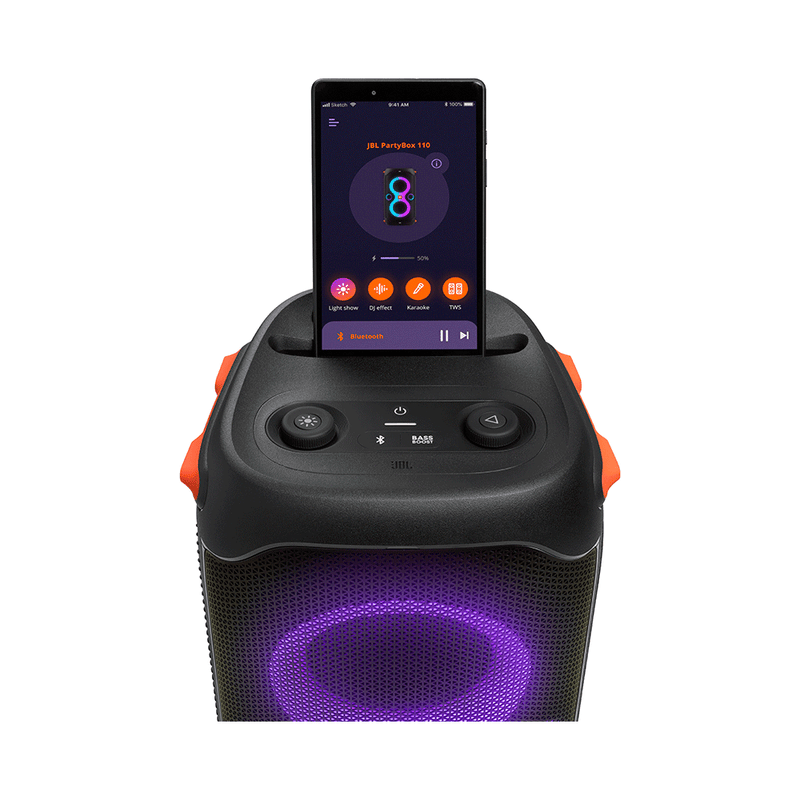 Caixa Amplificada JBL PARTY BOX 110, 160W, Bluetooth, Conexão USB Bivolt