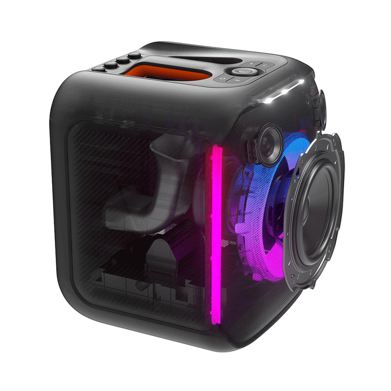 Caixa Amplificada JBL Party Box Encore com 2 Microfones Sem Fio, 100W, Bluetooth - Preto