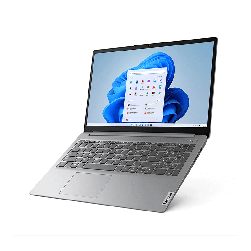 Notebook Lenovo IdeaPad 1i Celeron 15.6" 4GB 128GB SSD Windows 11, 82VX0001BR Cloud Grey