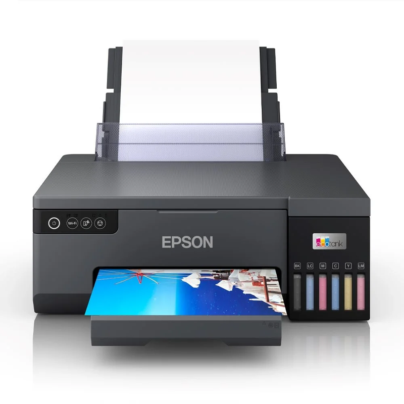 Impressora Fotográfica Epson Ecotank L8050, Tanque de Tinta, Colorida, Wifi Direct, Wireless, USB 2.0, Preto, Bivolt