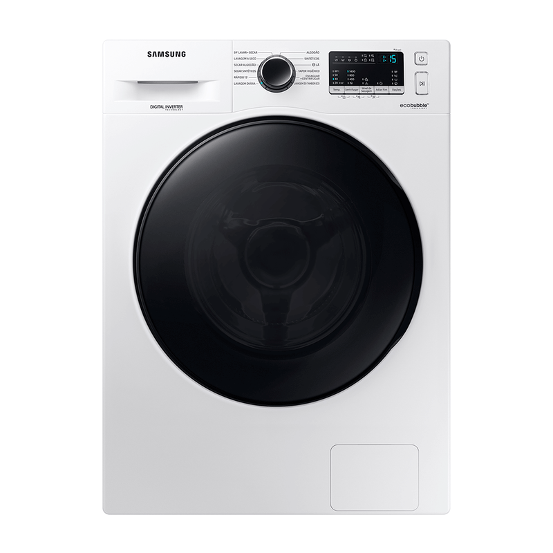 Lava e Seca Samsung 11kg WD11A Ecobubble, WD11A4453BW, Motor Inverter, Branca 220V