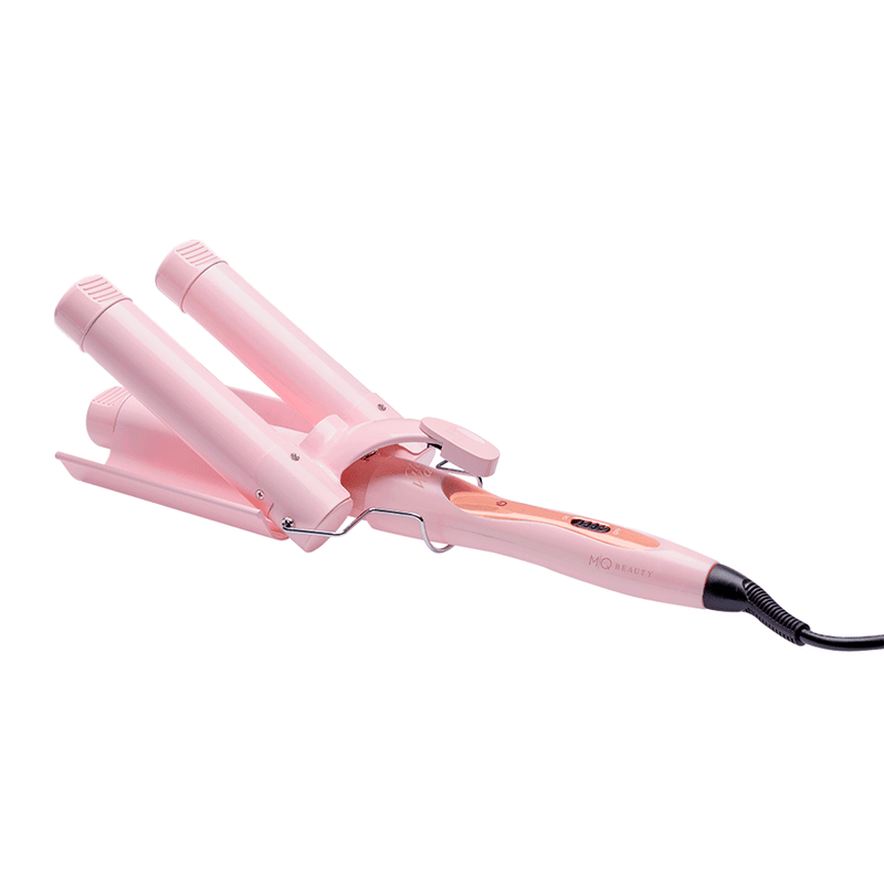 Modelador De Cachos Ondulador Triondas Profissional Glam Wave MQ Beauty 32mm, Rose Bivolt