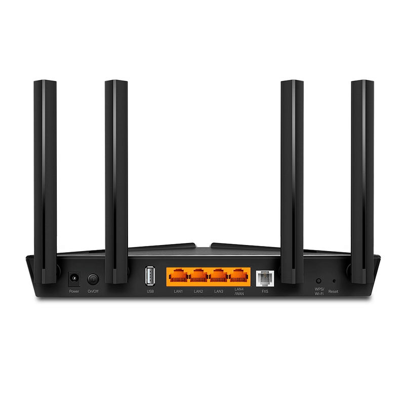 Roteador Wireless Tp-Link XX230V Wi-Fi 6 Gigabit Dual Band AX1800 Preto