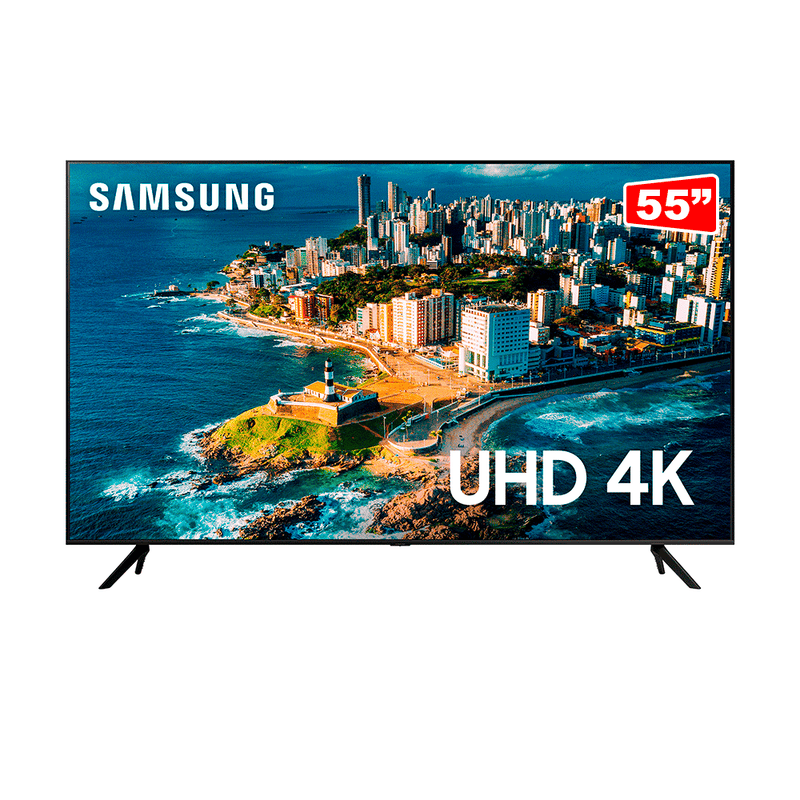 Samsung Smart TV 55" UHD 4K Processador Crystal 4K, Gaming Hub - Preto