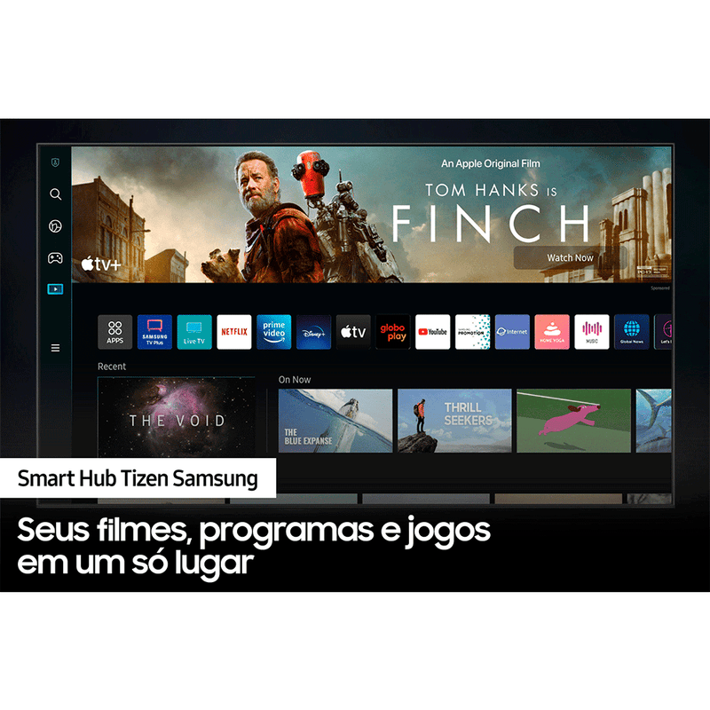 Samsung Smart TV 55" UHD 4K Processador Crystal 4K, Gaming Hub - Preto