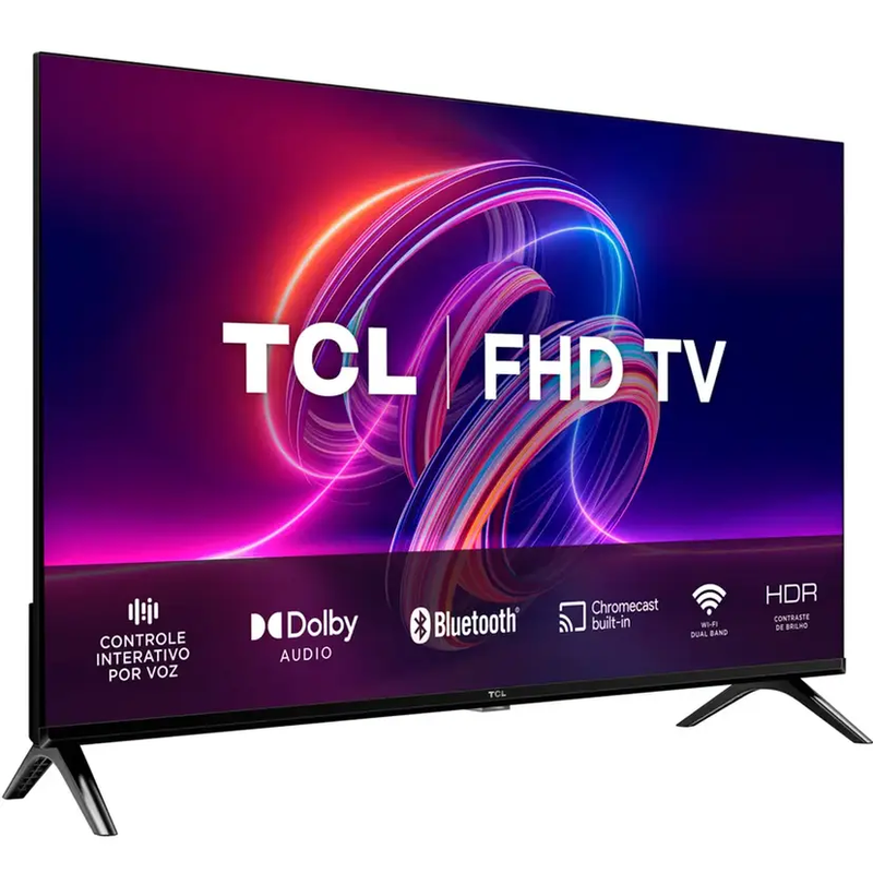 Smart TV TCL LED 32" Full HD Wi-Fi Android TV Comando de voz