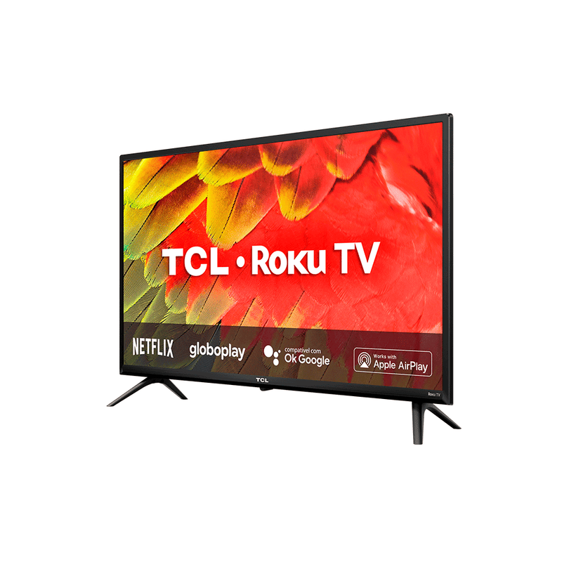 SMART TV TCL LED 32" ROKU RS530, HD, Alexa, Bivolt Preta