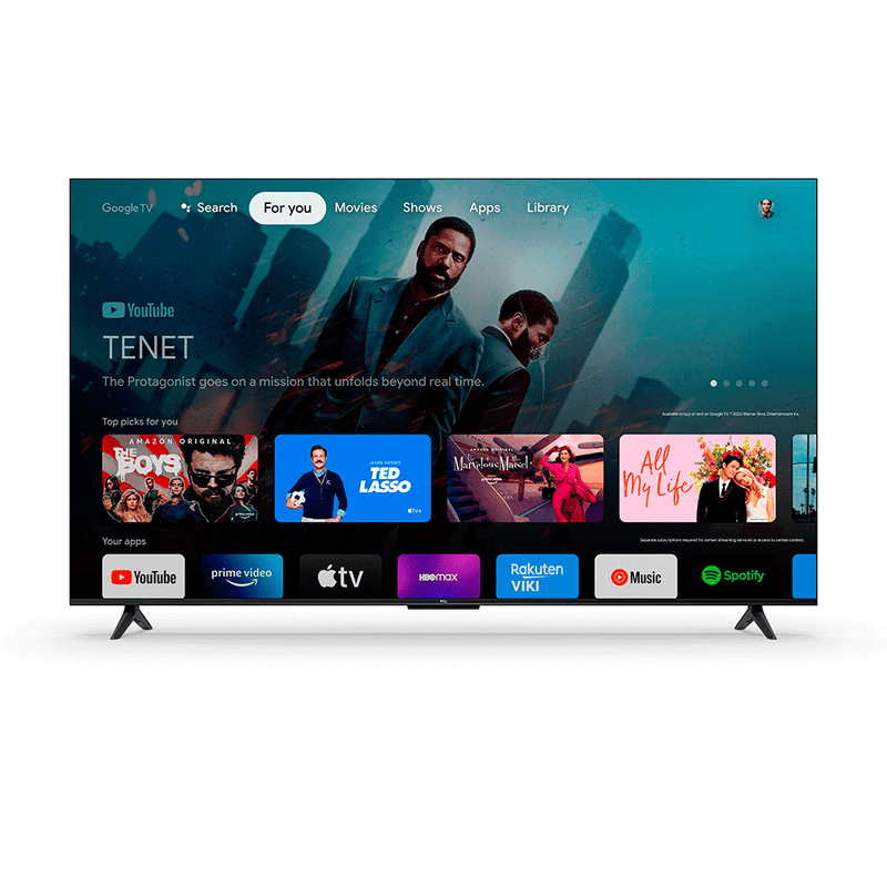 Smart TV TCL LED 55" 4K Comando por controle de Voz, borda fina, Bivolt - Preto