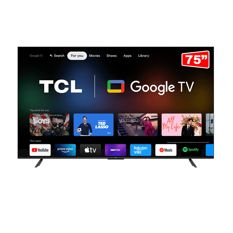 Smart TV TCL LED 75" 4K HDMI 2.1, Google -  Chumbo/Metálico