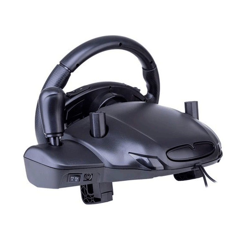 Volante Dazz Force Driving com Pedal Compatível com PC, PS3, PS4, PS5, XBOX ONE, XBOX 360 Preto